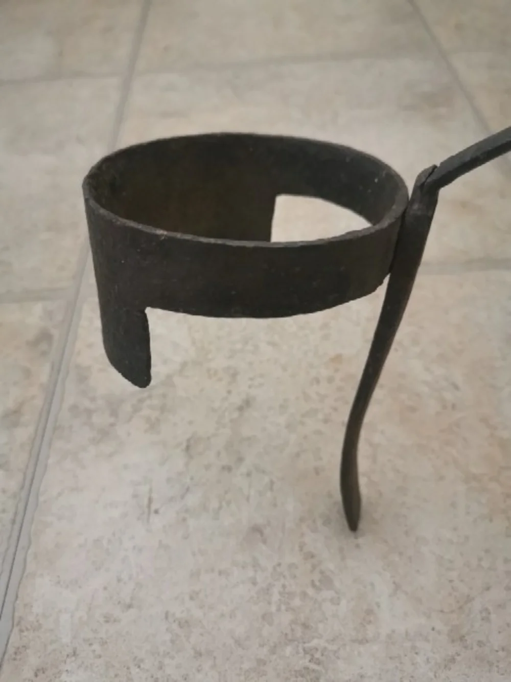 18th Century Wrought Iron Hearth Tool Forged Primitive Fireplace